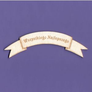Tekturka Crafty Moly Napis G3 - Wszystkiego Najlepszego Szarfa